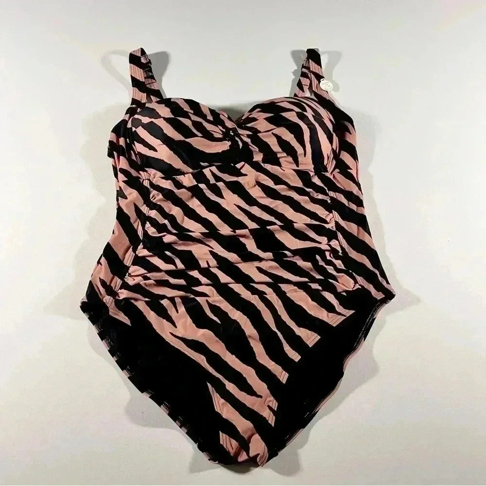 Zebra Print One Piece Swimsuit